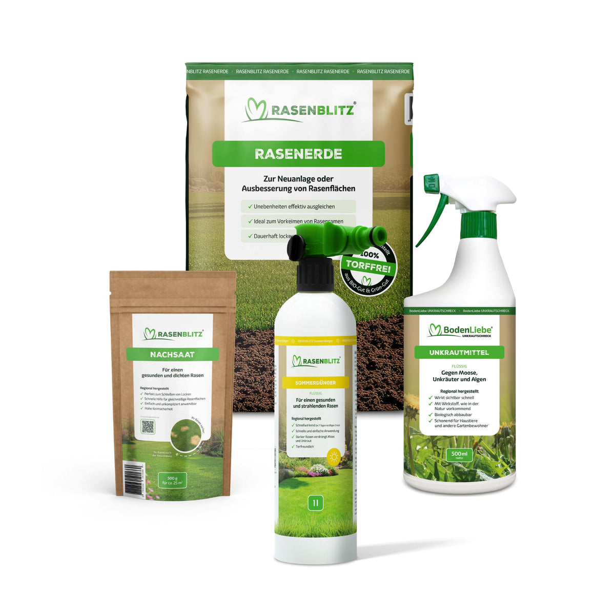 RASENBLITZ™ - HERBSTDÜNGER STARTER SET 1L + UNKRAUTSCHRECK