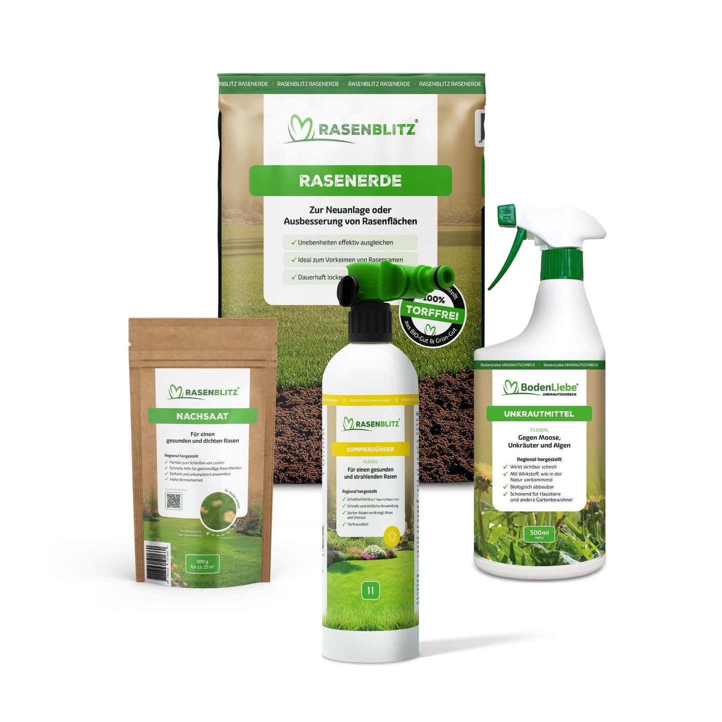 RASENBLITZ™ - SOMMERDÜNGER STARTER SET 1L + UNKRAUTSCHRECK