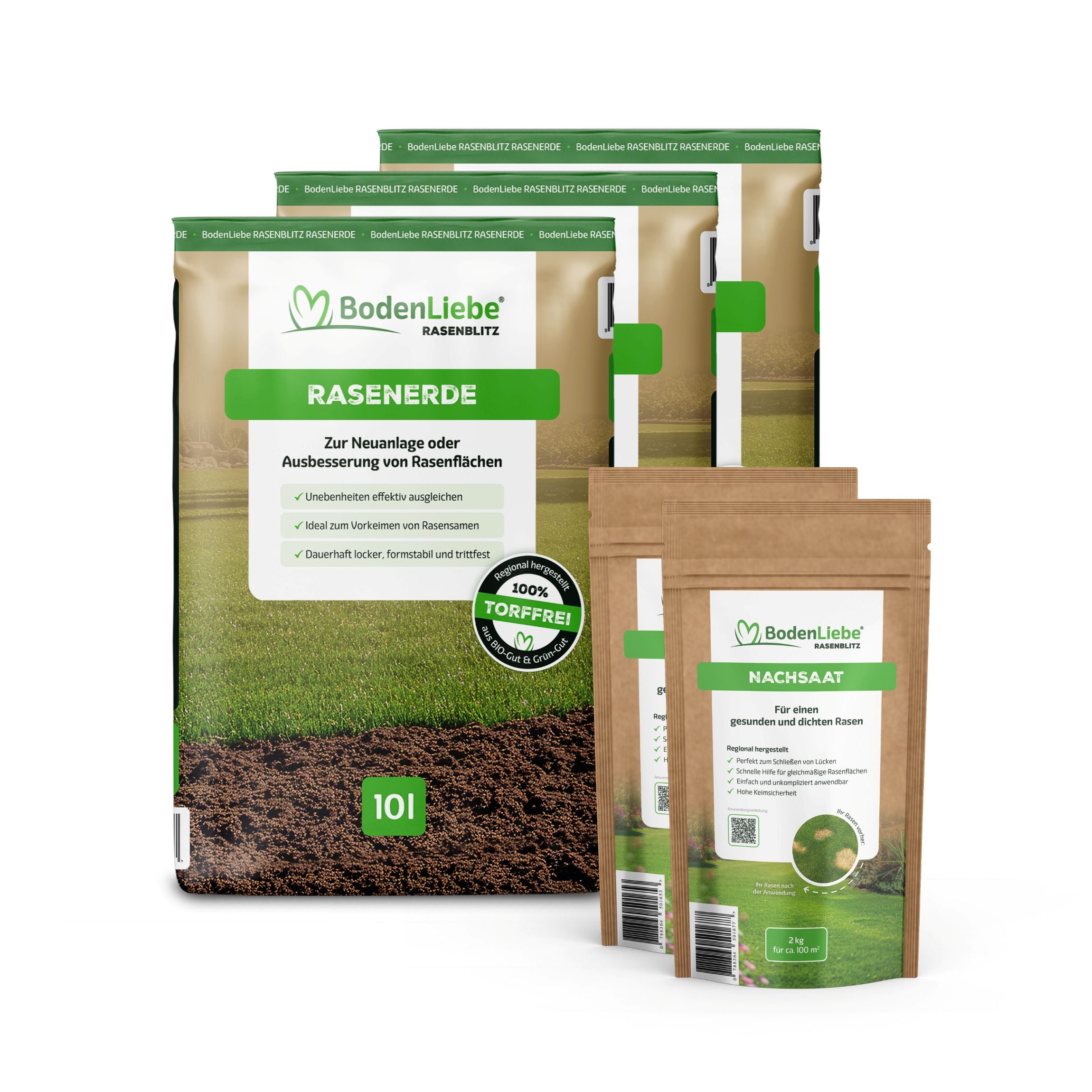 30L RASENERDE + 3 KG NACHSAAT