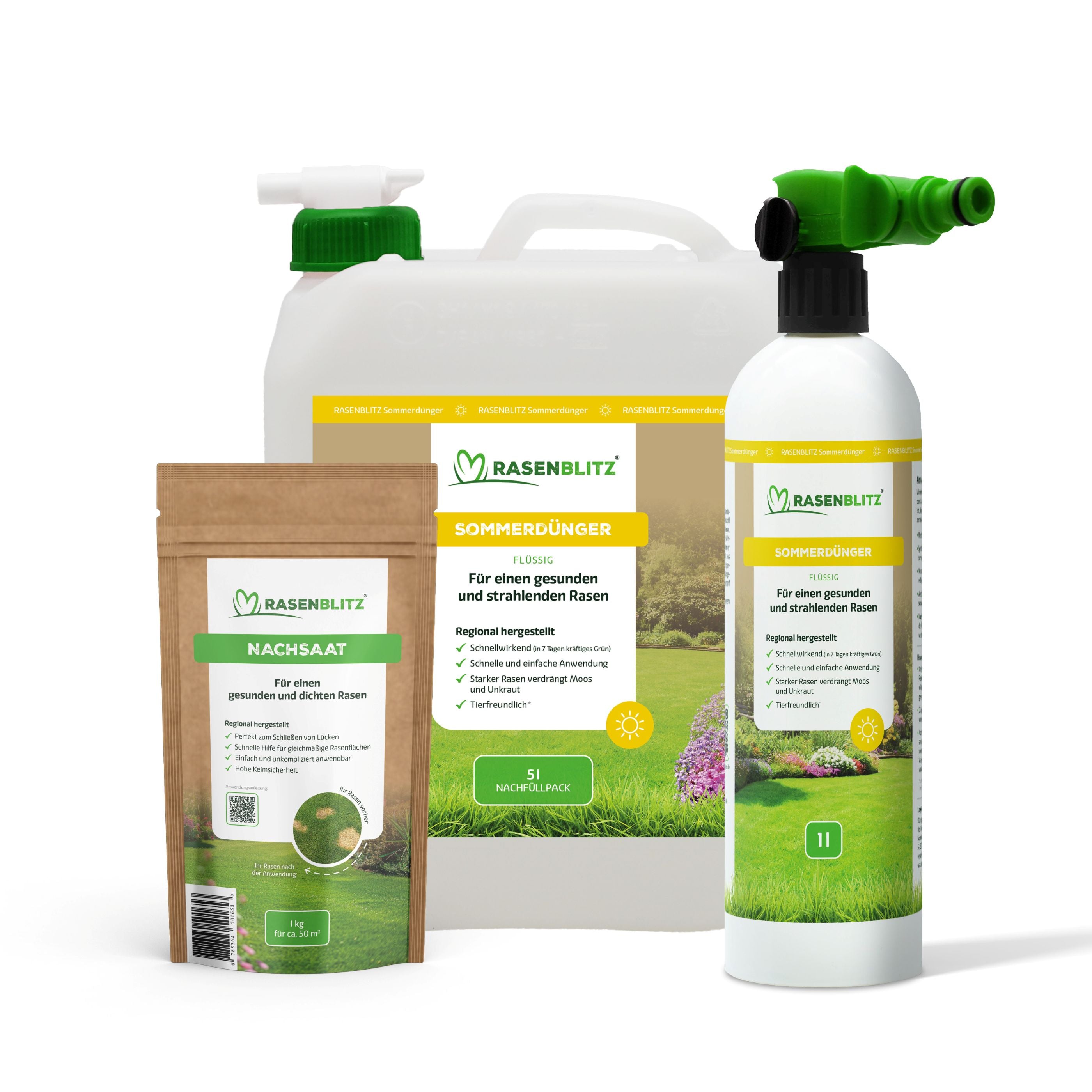 5L für 250-500m²  inkl. Sprühflasche inkl. 1kg NACHSAAT